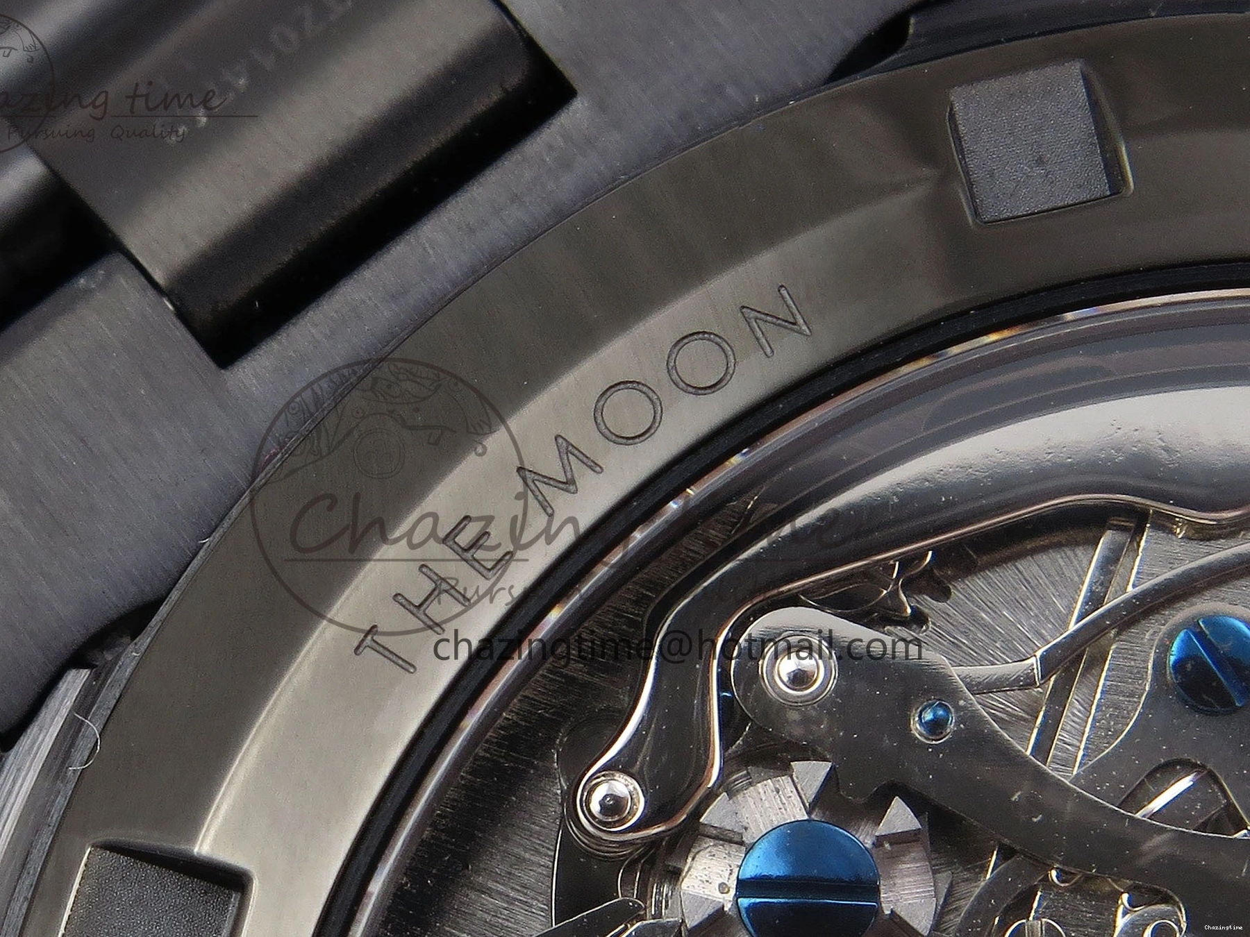 0307 Speedmaster Black Benom PVD Moon RMF Best Edition on PVD Bracelet Lemania HW WrinkleFree 7727